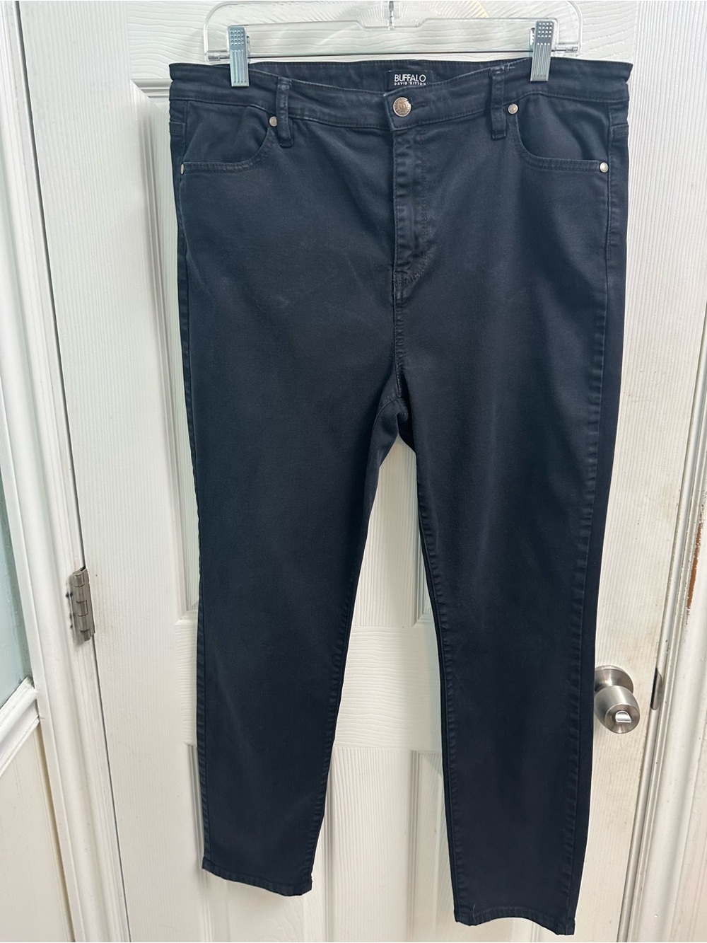 Buffalo David Bitton Dark Black Slim Straight Jeans